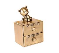 Abaodam Scatola Porta-denti in Metallo Per Bambini E Bambine Per Conservare I Primi Dentini Design Chic Per Baby Shower