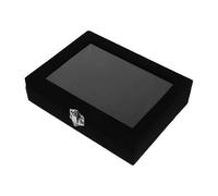 Abaodam Scatola Porta Plettri Trasparente per Chitarra Organizer per Plettri e Capotasto Vetrina Antipolvere Contenitore Portatile per Accessori Musicali Telaio Resistente Agli Urti