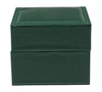 Abaodam Scatola Portaorologio Singola in Pelle Pu Verde Scuro Cuscino Espositore, Custodia Decorativa per Orologi e Gioielli, Organizer da Viaggio Resistente e Compatto per Uso Domestico