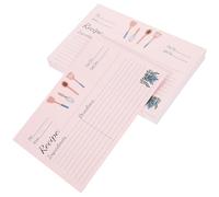 Abaodam Schede Ricetta Set da 50 Pezzi Resistenti All'inchiostro 50 in Carta Beige Formato Compatto per Cucina e Studio per Ricettario e Quaderno da Scrivere