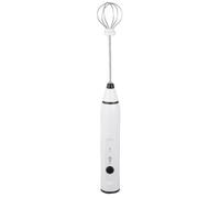 Abaodam Schiumalatte Elettrico Portatile Ricaricabile USB 2 in 1 Frusta per Uova e Miscelatore Multiuso in Acciaio Inossidabile e Plastico Bianco 3 Velocità Regolabili
