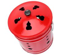 Abaodam Secchio Inceneritore Smaltato Per Culto e Bruciatura Carta, Secchio Sacrificale Portatile Fori Ventilazione, Contenitore Per Bruciare Rifiuti e Foglie in Giardino, Uso Domestico e Rituale