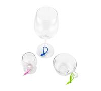 Abaodam Segnabicchieri in Silicone 12 Pezzi Marcatori per Bicchieri Identificatore di Bicchiere per Feste e Bar Divertente ed Ecologico Colore Casuale