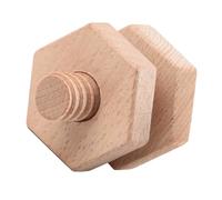 Abaodam Set 1 Giocattolo Vite Abbinato in Legno, Puzzle Educativo di Forme Geometriche Dadi, Gioco di Costruzione Sicuro e Resistente per Sviluppo Manuale