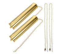 Abaodam Set 1 Paio Contrappesi Decorativi in Lega di Alluminio per Orologio da Terra Catena 2 Metri e Ganci, Accessori Meccanismo Orologio da Parete, Ricambio Peso Catena Resistente