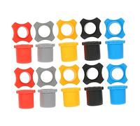 Abaodam Set 10 Anelli di Protezione per Microfono Antiscivolo in Gomma, Maniche Anti-rotolamento a Quattro Angoli, Coperture Colorate per Microfono Portatile Adatte per Ktv, Bar e Palchi