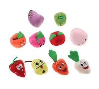 Abaodam Set 10 Pezzi Marionette da Dito a Forma di Frutta, Giocattoli Morbidi, Burattini Educativi per Raccontare Storie e Attività Creative