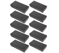 Abaodam Set 10 Scatole Porta Orologio Rettangolari Nere Coperchio, Organizer per Orologi Singoli Scanalature Protettive, Custodia Salvaspazio per Esposizione e Viaggi