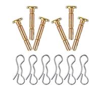 Abaodam Set 12 Pezzi Coppiglie e Perno di Taglio in Acciaio Inossidabile per Spazzaneve, Ricambi per Sostituzione su Fresa Neve e Turbina da Neve, Accessori per Uso Invernale