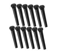 Abaodam Set 12 Pezzi Piroli per Chitarra Acustica in Abs Nero, Perni del Ponte Resistenti e Facili da Installare, Accessori per Chitarra Folk per Musicisti e Performance Live