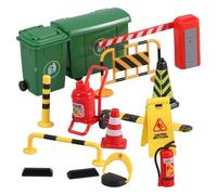 Abaodam Set 15 Pezzi Mini Segnali Stradali per Barriere e Coni in Miniatura Giocattoli Educativi per Sicurezza Stradale Adatto per Giochi in Sabbiera e Insegnamento in Classe