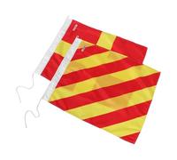 Abaodam Set 2 Bandiere Segnalazione Marittima Codice Navale R Y 60X70 CM Bandiere Marittime per Riduzione Velocità Materiale Resistente alle Intemperie per Barche e Feste a Tema Marino