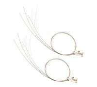 Abaodam Set 2 Kit Corde di Ricambio per Arpa Lira 7 Corde in Metallo Dorato Accessori per Strumenti Musicali in Acciaio per Principianti e Appassionati