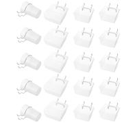 Abaodam Set 20 Pezzi Organizer Trasparenti in Plastico e Ferro per Cucina e Scrivania con Forme Rettangolari e Rotonde, per Aula e Stanza Giochi