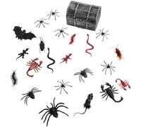 Abaodam Set 22 Pezzi Giocattoli per Scherzi Halloween, Animali Finti Riutilizzabili Ragni, Scorpioni, Serpenti e Topi, Decorazioni Festa e Casa Infestata