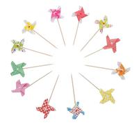 Abaodam Set 24 Pezzi Decorazioni per Cupcake e Torta Mulino a Vento, Inserti Non Commestibili per Feste, Accessori per Dolci, Decorazione per Dessert e Fotografia Eventi