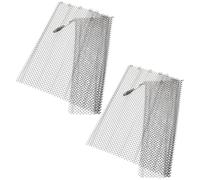 Abaodam Set 2pezzi Schermi per Caminetto in Rete di Ferro Nero con Maniglie, Protezione Antiscintille Resistente e Facile da Usare per Caminetti Domestici