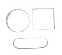 Abaodam Set 3 Anelli per Torte in Acciaio Inossidabile Ventilazione Uniforme e Resistenza ad Alta Temperatura per Pasticceria, Cottura di Crostate e Mousse