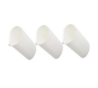 Abaodam Set 3 Cestini Portaoggetti da Appendere in Plastica Bianca, Design Compatto e Struttura Semplice, per Organizzare Carrelli e Raccolta Rifiuti a Casa in Stanza