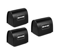 Abaodam Set 3 Pezzi Contenitori Portaoggetti in Ferro Nero Fondo Rimovibile per Sicuro Riciclo Lame, per Barbiere e Uso Quotidiano