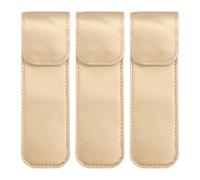 Abaodam Set 3 Pezzi Custodia in Pelle Pu per Pinzette Extension Ciglia Professionali in Acciaio Inox, Resistente e Superficie Liscia, da Portare in Borsa