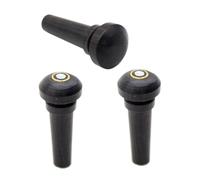 Abaodam Set 3 Pezzi Ricambi per Violino in Ebano Nero Perno del Ponte per Violino senza Occhio di Pesce Fai da Te per Musicisti e Appassionati