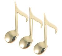 Abaodam Set 3 Spille Note Musicali in Lega di Zinco Oro, Distintivi Moda per Zaini e Sciarpe, Accessori Unici per Amanti della Musica e Stile Personale