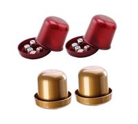 Abaodam Set 4 Bicchieri da Gioco per Dadi in Plastica Spessa Base Resistente e Decorativo Leggero e Portatile per Feste Bar e Ktv Accessori per Giochi da Tavolo