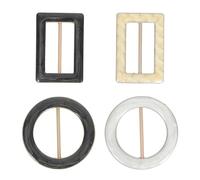Abaodam Set 4 Pezzi Clip in Lega di Zinco per Sciarpa e Cappelli, Design Elegante Forme Rotonde e Rettangolari, Pratiche e Portatili per Viaggi di Lavoro e Occasioni Formali