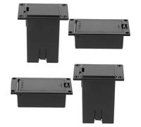 Abaodam Set 4 Pezzi Custodie Per Batteria Da 9 v Per Chitarra e Basso, Portabatterie in Plastica Resistente e Leggera, Accessori Per Chitarra Installazione Semplice, Per Chitarristi e Appassionati