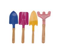 Abaodam Set 4 Pezzi Piccole Pale da Giardino in Metallo e Legno, Giocattoli da Spiaggia, Strumenti per Trapianto e Sabbiera, Stimolazione Creativa e Gioco All’aperto Colore Colore Casuale