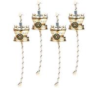 Abaodam Set 4 Pezzi Stoppino per Lampada a Petrolio in Ferro e Corda, Ricambio Portatile per Lampade ad Olio Vintage, per Campeggio e Uso Domestico