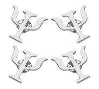 Abaodam Set 4 Spille Vintage da Psicologo in Lega Argento, Spilla da Bavero per Giacca da Abito e Cappotto, Accessori Eleganti per Camicia Uomo e Donna, per Conferenze e Incontri Sociali