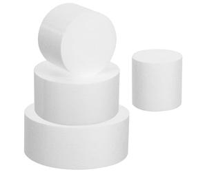 Abaodam Set 4 Stampi per Torte Rotondi in Schiuma da 10 a 25 Cm, Manichini per Torte a Strati, Decorazione e Modellazione per Esposizione e Prove di Pasticceria