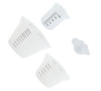 Abaodam Set 4 Tazze da Cucina in Silicone Alimentare, Misurini Graduati 10-500 Ml, Antiaderenti e Facili da Pulire, Adatti per Latte, Succhi e Cucina Quotidiana