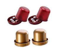 Abaodam Set 4 Tazze per Dadi in Plastica Spessa Base 20 Dadi Colorati Leggero e Resistente per in Bar Ktv Feste di Compleanno