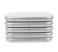 Abaodam Set 5 Astucci Portapenne in Latta 178x60x20mm Coperchio Incernierato, Scatola Multifunzionale in Metallo per Matite e Penne, Organizer Compatto per Studenti e Ufficio