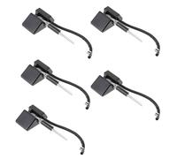 Abaodam Set 5 Penne da Banco Nere 0,5 Mm Base Adesiva e Catenella, Penne Gel da Scrivania per Ufficio e Reception, Forniture per Ufficio Pratiche e Antismarrimento