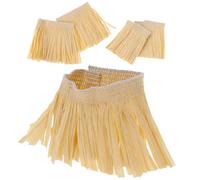 Abaodam Set 5 Pezzi Gonna Hula Hawaiana in Carta Rafi Elastico, Costume da Spettacolo Luau per Festa Estiva e Raduni in Spiaggia, Abbigliamento Hawaiano Donna Taglia Unica