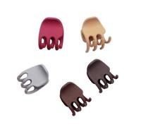 Abaodam Set 5 Pezzi Pinze per Acrilico Opaco Colore Fermagli Piccoli e Facili da Trasportare, Moda per Viaggio e Uscite di Donne e Ragazze