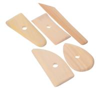 Abaodam Set 5 Pezzi Strumenti per Scolpire in Legno Beige, Attrezzi per Modellare Argilla Design Unico per Progetti Artistici e Scultura di Argilla a Lunga Durata