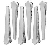 Abaodam Set 6 Pezzi Clip per Sigillare Sacchetti in Acciaio Inossidabile, Facili da Usare e Pulire, per Cucina e Conservazione Alimenti come Patatine e Latte in Polvere