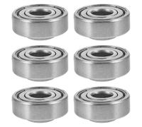 Abaodam Set 6 Pezzi Cuscinetti Mozzo Ruote Anteriori in Acciaio per Sedie a Rotelle Manuali, Accessori Ricambio per Ruote Girevoli, Compatibili per Uso Ospedaliero e Domiciliare