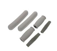 Abaodam Set 6 Pezzi Cuscinetti per Stampelle Ascellari Grigi in Gomma Antiscivolo Impugnature e Supporto Ergonomico per Mani e Ascelle, Accessori Ricambio per Ausili Mobilità Quotidiana