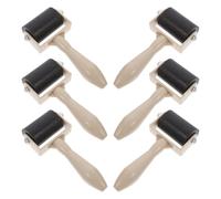 Abaodam Set 6 Pezzi Rulli Brayer per Stampa Artistica, Rullo in Gomma e Plastica Portatile per Inchiostrare Blocchi e Timbri, Strumenti per Pittura e Artigianato, Facile da Impugnare