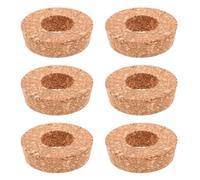 Abaodam Set 6 Pezzi Tappi in Sughero con Foro per Vasi per Coltivazione Senza Terra in Vetro, Coperchi per Fioriere da Parete e Piante da Interno, Accessori per Terrari Salvaspazio,