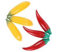 Abaodam Set 6 Pezzi Tubi di Stoccaggio Frutta Simulata, Contenitori Piccoli Porta Aghi da Cucito Banana e Peperoncino, Mini Scatole Portaoggetti per Cucito e Uso Quotidiano