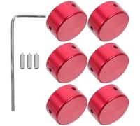 Abaodam Set 6 Tappi Pedale Effetto Chitarra in Alluminio Rosso Topper Metallo per Interruttore a Pedale Accessori Strumenti Musicali Chiave per Sostituzione e Protezione Pedali Ampli
