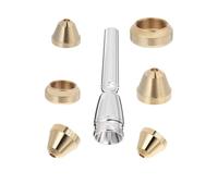 Abaodam Set 7 Pezzi Bocchini per Tromba in Ottone Dorato Accessori per Tromba Professionale Tazze Intercambiabili Parti di Ricambio per Esercizi e Suoni Chiari Adatti a Musicisti