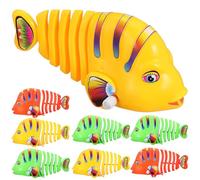 Abaodam Set 8 Pezzi Giocattoli a Carica a Forma di Pesce in Plastica Colorata 14x7x6 Cm, Pesci Che Nuotano per Vasca da Bagno e Piscina, Giocattoli Educativi